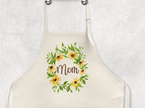 Apron for Cooking Sunflower Wreath for Mom