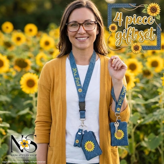 Personalized Lanyard Gift Set | Teacher Nurse Appreciation, Graduation Gift