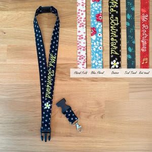Personalized Cotton Breakaway Lanyard: Teacher, Nurse, Work Safety