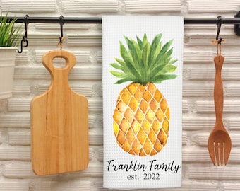 Personalized Kitchen Towels, Pineapple Design 16''x27''