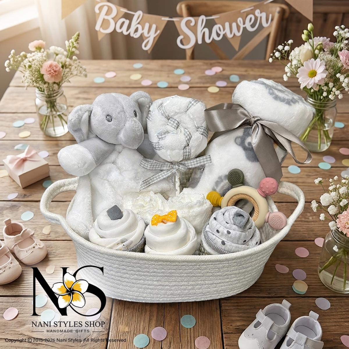 Personalized Baby Gift Basket - Gender Neutral Newborn Essentials for ...