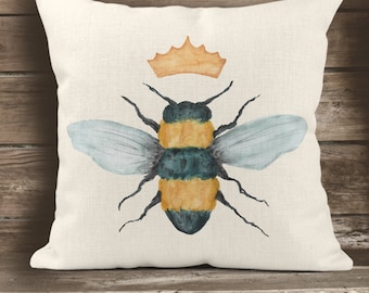 Pillow Cover - Queen Bee Design for 16x16 Pillow form