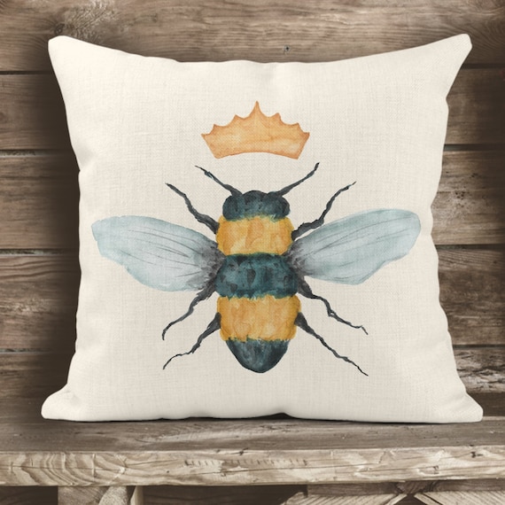 Pillow Cover - Queen Bee Design for 16x16 Pillow form