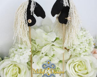 Hobbyhorse Miniature Decoration. 1/6 scale Blythe Accessory. Unique Handmade Dolls Toy. Small Collectable For Custom Blythe. Horse Decor