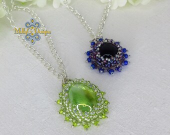 Beaded Necklaces. Unique Handmade Jewellery.  Small  Pendant. Jewellery Gift Ideas.