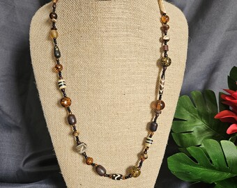 Amber and Mocha Variety Necklace