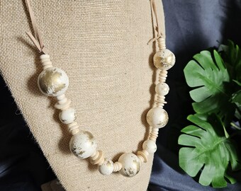 Gold Splatter Boho Necklace