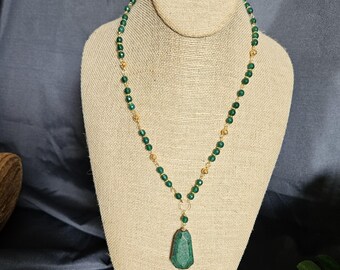 Chrysocolla and Agate Necklace