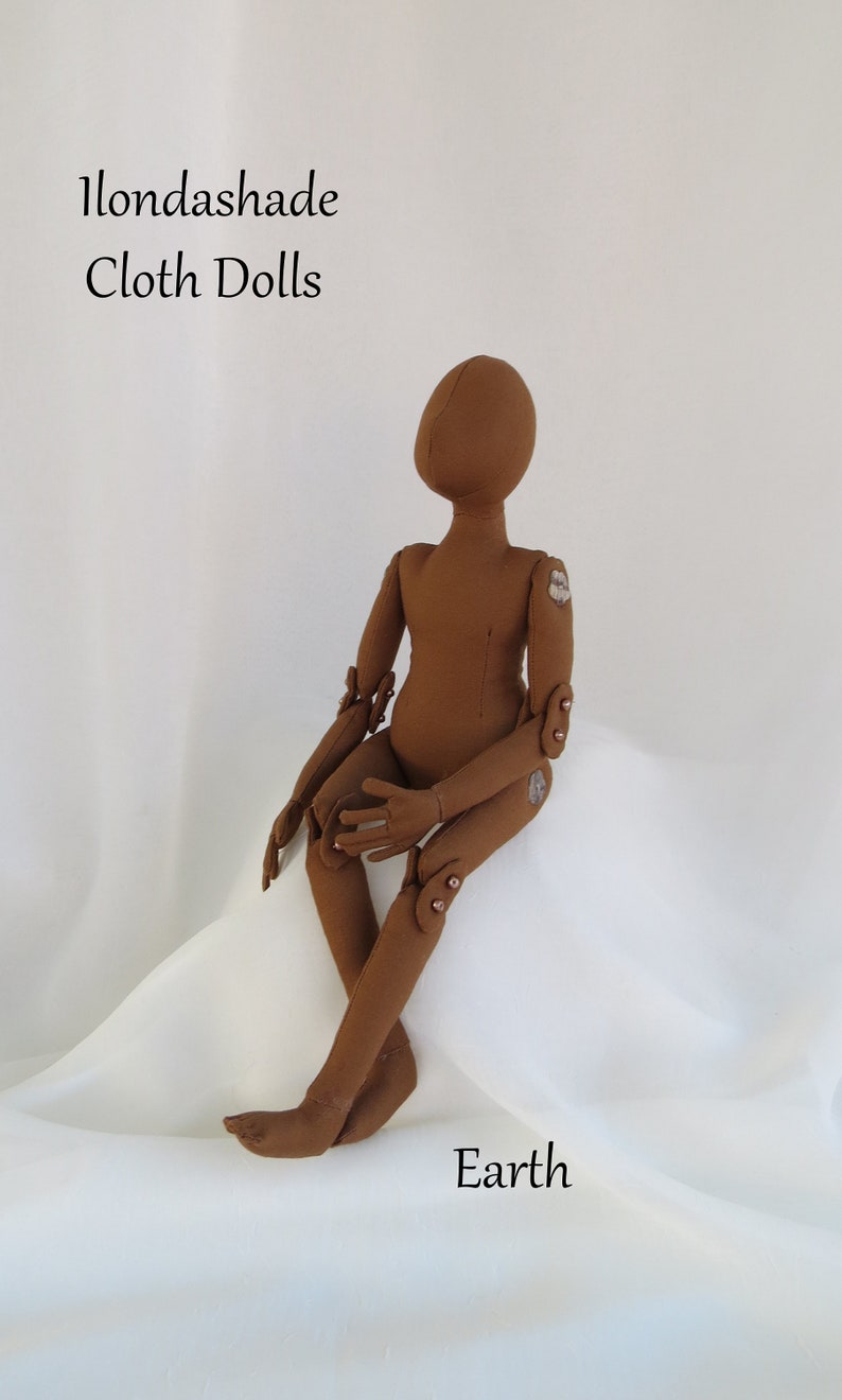Cloth Doll Blank Body Form.' Earth Children' Cloth Doll EARTH