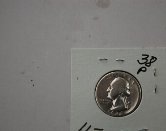 WASHINGTON Quarter- 1938 P- 90% Silver - See Zoom