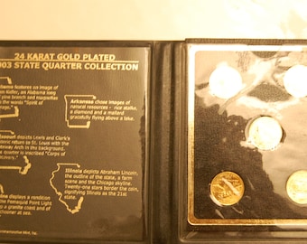 2003 State Quarter Collection=24KT Gold Plated BU