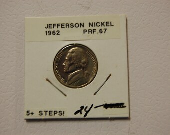 P /& D Jefferson nickels in BU AND PROOF condition 3 coins 1961 P