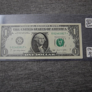 2021-FRN Star Note--First Dual Woman&#39;s sign--CRISP/Uncirculated -one of the last /rarest  star notes -Consecutive Set of two