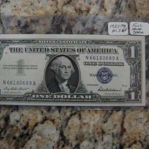 1957--Silver Certificate--- Blue   Seal----CRISP/UNCIRCULATED--Fully Grade able --Full House Serial-- See pics--