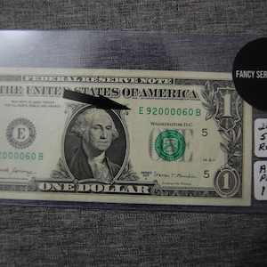 2017 A --One Dollar -FRN-Printed for Richmond-Green  Seal--Crisp--Special Serial ---5 X 5&#39;s - Micro # PL23 circulated--Ungraded----
