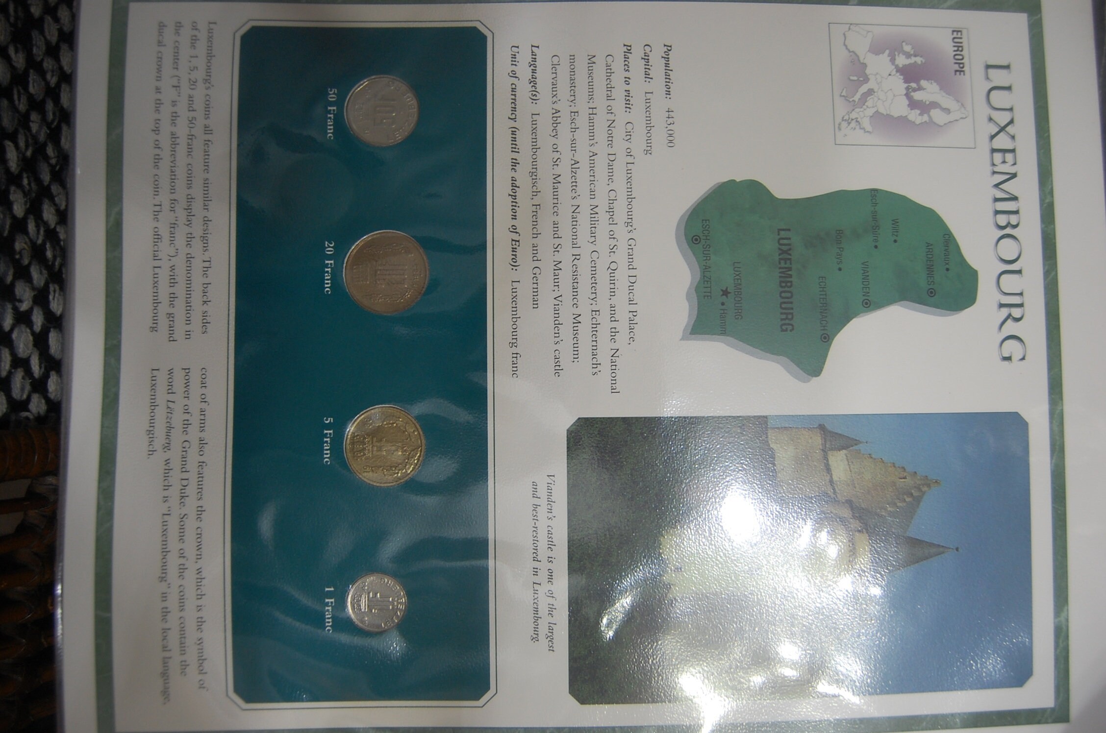 LUXEMBOURG -- Coin Sets of Pre Euro Issue---brilliant Uncirculated With  Individual COA - Etsy