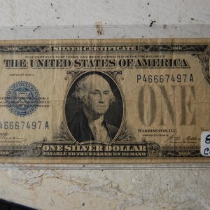 One Dollar Silver Certificate-1928 A -Series  P-A- Blue Seal--Woods/Mellon   see Notes