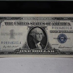 1957 Silver Certificate Dollar Bill Value (Series A, B” with Blue Seal)