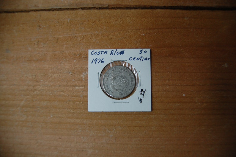 COSTA RICA--1976 CirculatedUngraded-Closeout -50 Centavo Coin-VG