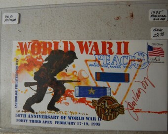 1995 World War II Anniversary Cover---Apex Alaska-Signed and designed by Jon Zyle--RARE