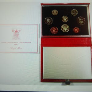 Great Britain--Queen Elizabeth -- United Kingdom---1985 Proof  Mint Set------8 Coin Set- New from Mint-COA plus Mint Box-Like New