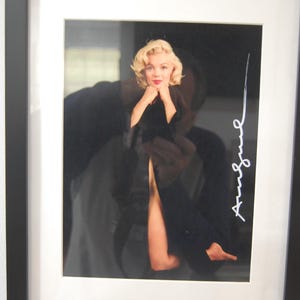 Andy Warhol---Marilyn Monroe Photo  signed by Andy Warhol--2004--COA--  Framed