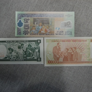 Worrld Wide Currency Collection -Crisp Uncirculated-HICV--5 Countries--Featuring School Themes--See Pics