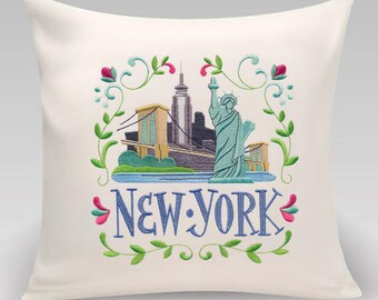 Empire State NY Co Nueva Hispanic Old NY New York US License Plate Graphic Throw Pillow 18x18 Multicolor Empire State NY Co Nueva Hispanic Old NY New York US License Plate Graphic Throw Pillow 18x18 Multicolor