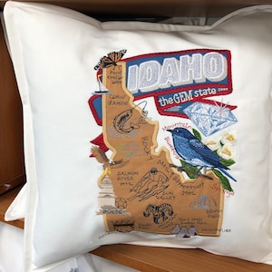 Idaho  State pillow with feather insert