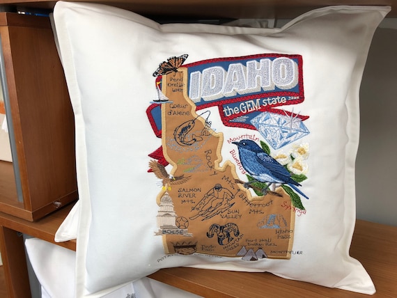 Idaho  State pillow with feather insert