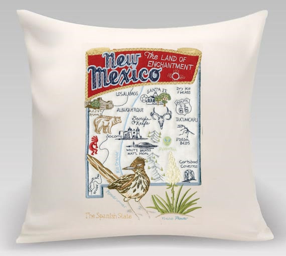 New Mexico State pillow with feather insert