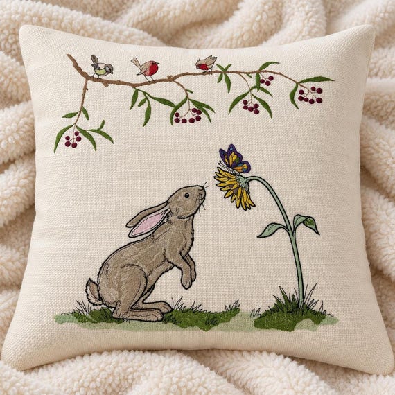 Nursery Pillow, 18 x 18 Inch With Insert and Personalization Option
