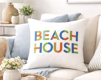 Beach house pillow| Coastal decor throw pillow
