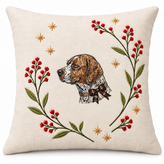 Holiday Pillow, 18 x 18 Upholstery Fabric with Feather Insert