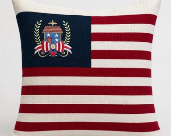 America 250 embroidered pillow USA anniversary decor