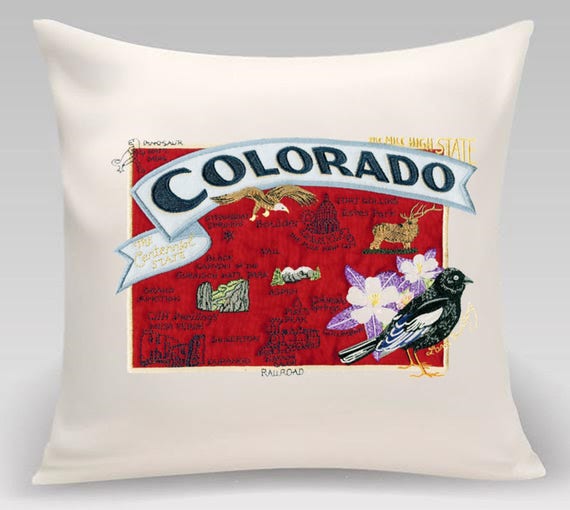 Colorado State pillow with feather insert