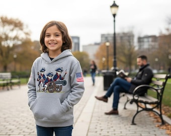 Embroidered patriotic 250 years hooded sweatshirt