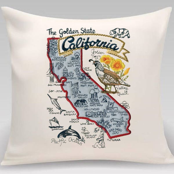 State Pillow Etsy