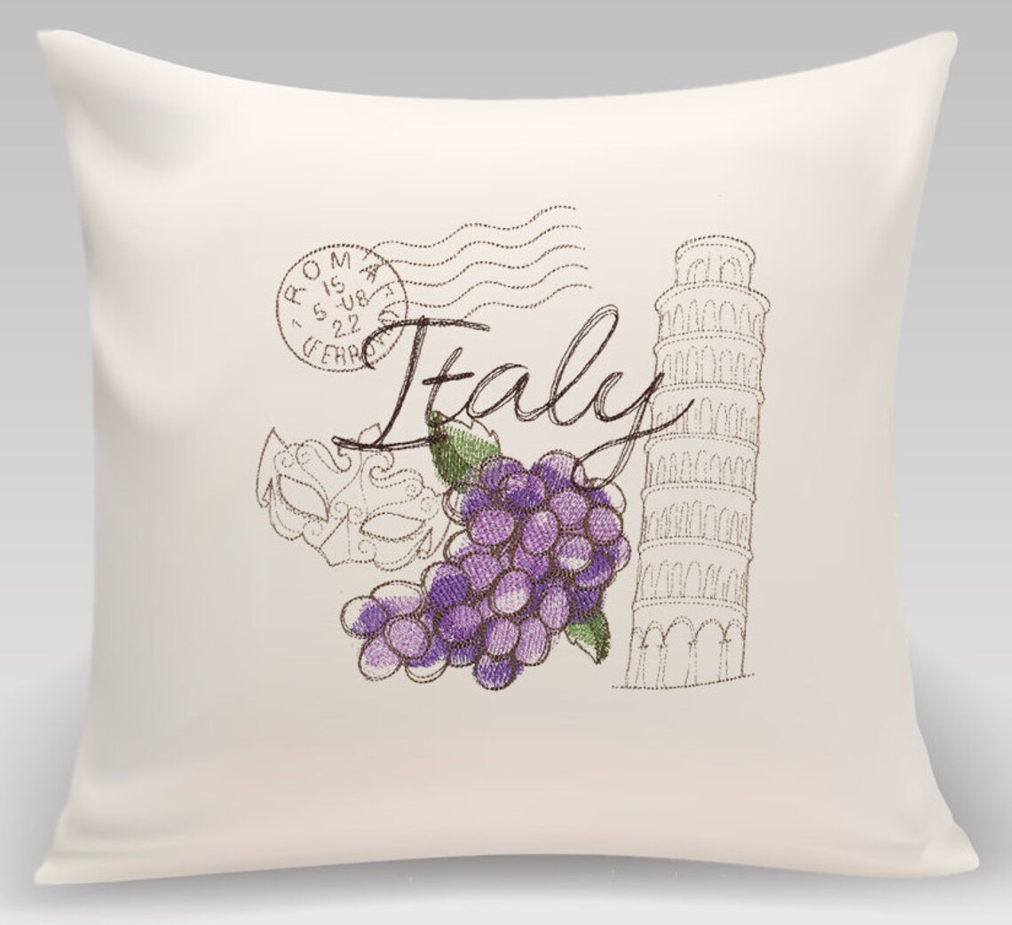Italy Embroidered Decorative Pillow Home Decor Home and Etsy UK