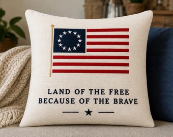 America 250 embroidered pillow USA anniversary decor