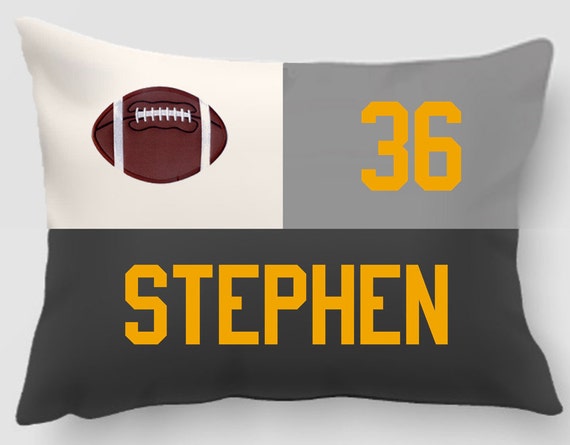 Football pillow Embroidered and Football Shape Decorative Throw Pillow