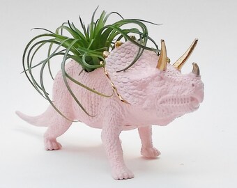 Spring Pink Dino Planter, Dinosaur Gifts