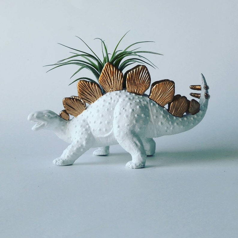 Gold Dino Planter Mini Planter // Plants // Father's Day Gifts image 1