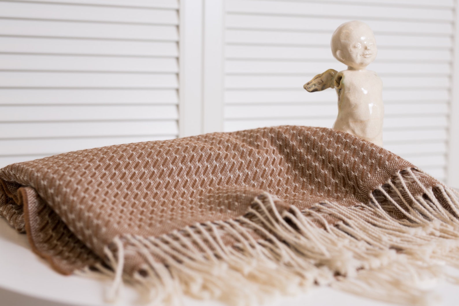 Baby Alpaca Wool Blanket Throw / Golden Yellow Pattern / Soft Etsy