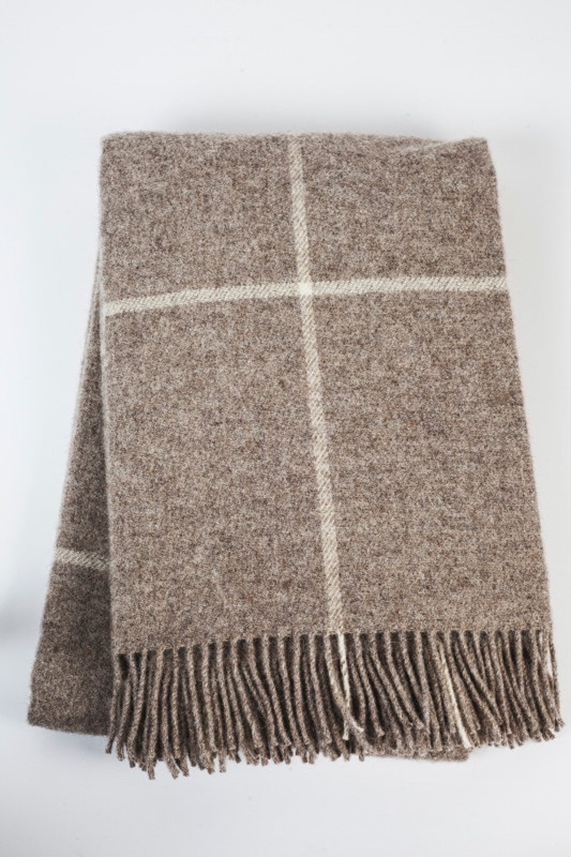 Throws for sofa. Sofa throws. Plaid wool blanket. Luxury Etsy