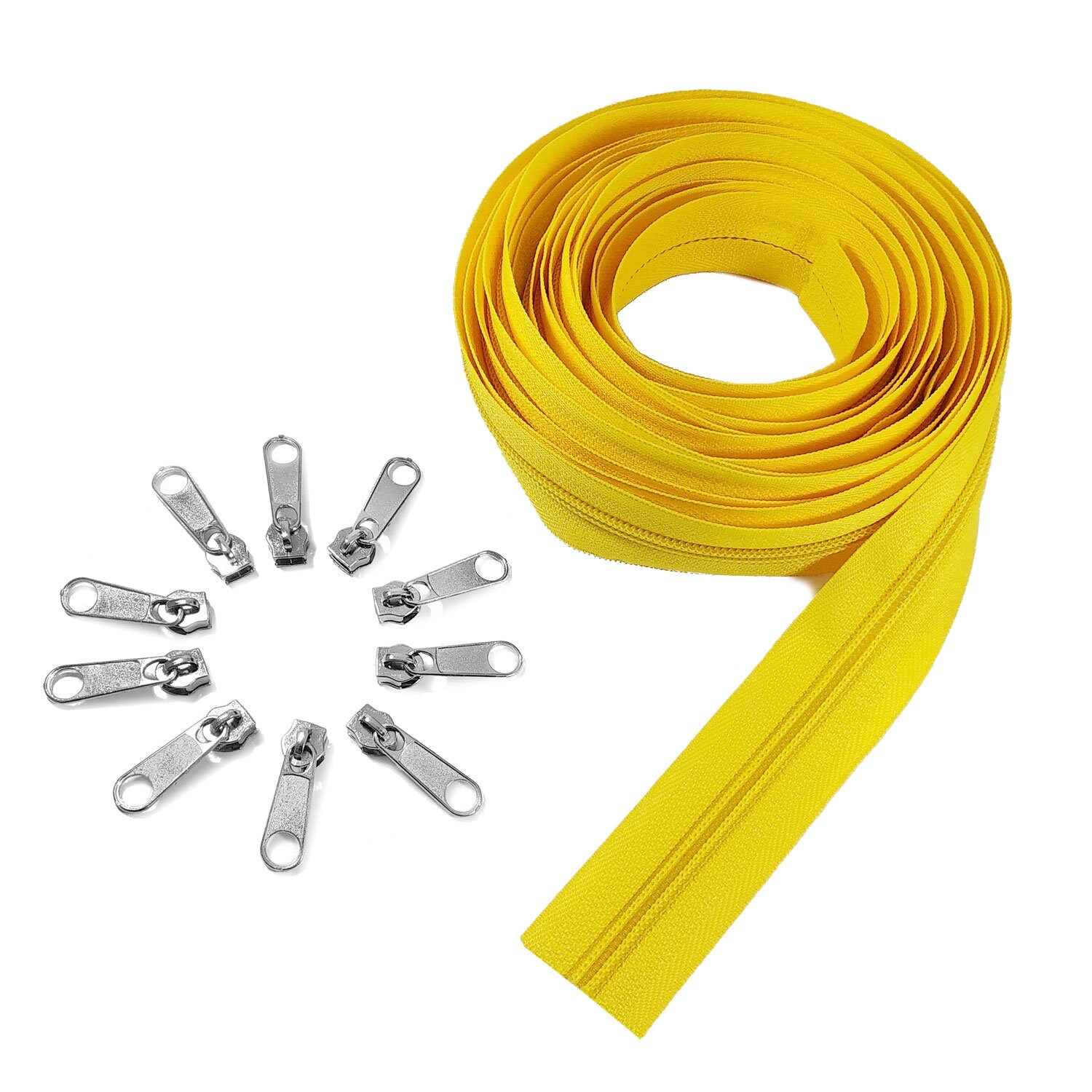 5 Cadena Larga Con Cremallera En Espiral De Nailon En Rollos Cortados - Foto 3