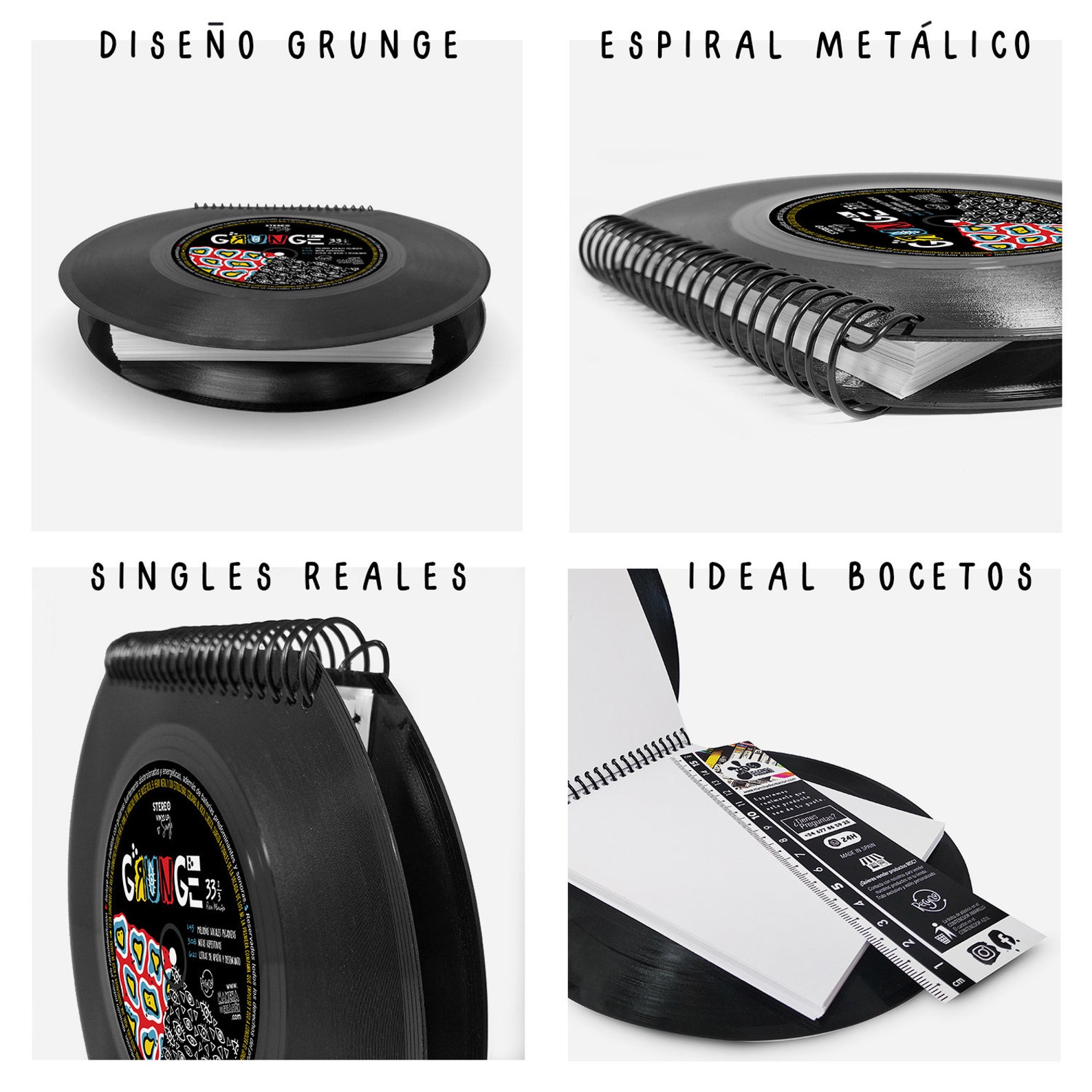 Single Vinyl Record Notebook 100 White Sheets of 80gr Size 13 Etsy