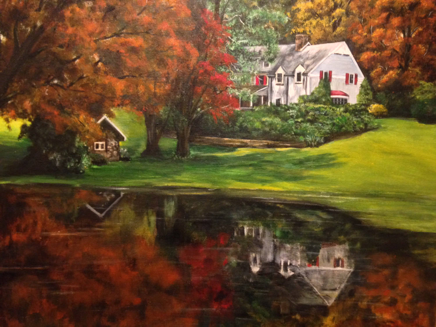 Custom Landscape Painting From Photo Home Portrait Acrylic Etsy