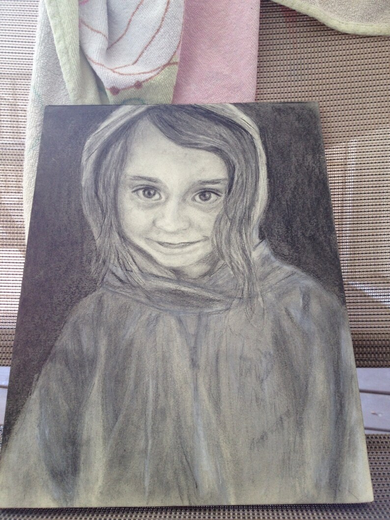 Pet portrait from photo pencil or paint of pets or people