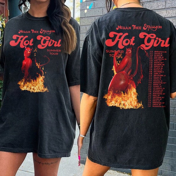 Me.Gan The.E Stalion 2 Sides Shirt, Megan - Thee Stallion Summer Tour Shirt, Megan Hot Girl Shirt, Vintage Tshirt Men Women